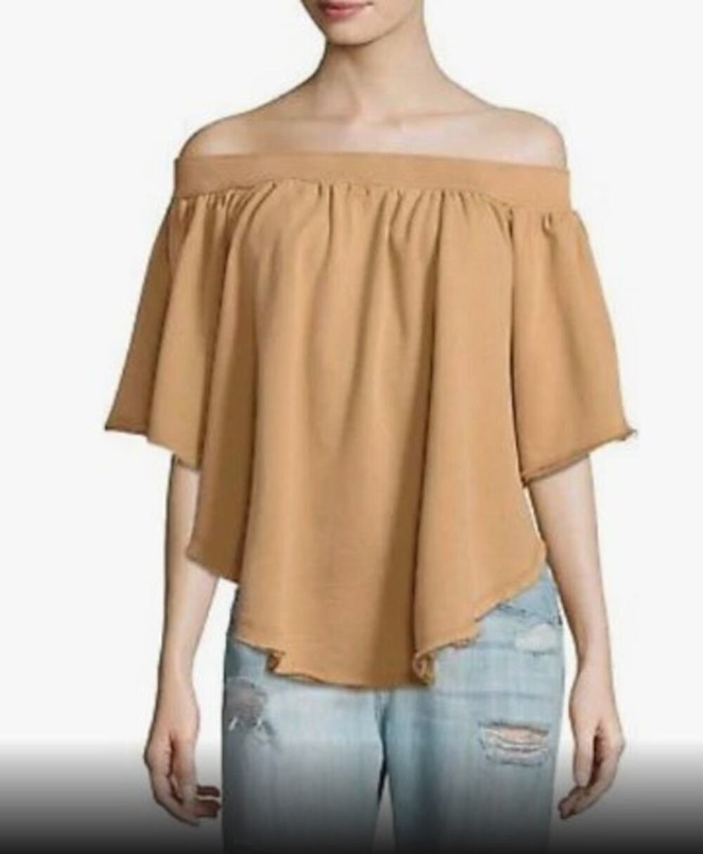 Free People Kiss Me Off The Shoulder Sweatshirt Large